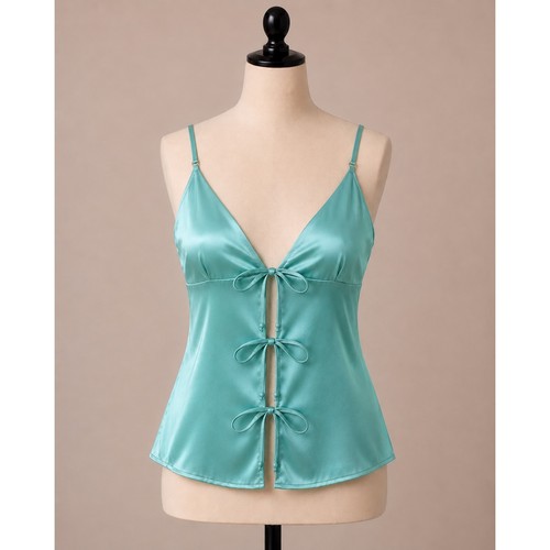 Zara satin tie - satin, tie-front