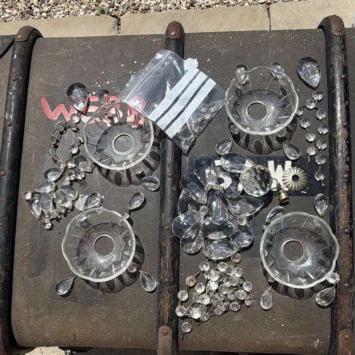 Clear glass metal chandelier - glass,
