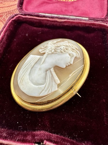 Antique victorian shell - victorian, cameo