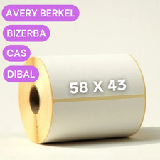 58x43mm Scale Labels Label 8, 16, 24, 44 Rolls CAS, Dibal, Bizerba, Avery Berkel