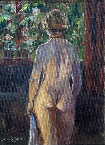 Oil board painting a - board, of