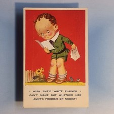 Comic Postcard 1937 Is Aunt
