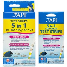 API 5 in 1 AQUARIUM WATER TEST KIT DIP 25 STRIPS FRESHWATER SALTWATER FISH TANK