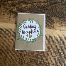 2 x wedding acceptance cards