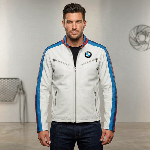 Bmw motorrad white leather - bmw,
