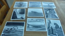 WW2 POST WAR PHOTOS OF US NAVY BLIMPS AND AIRSHIPS X 9 `10 X 8" INFO TO REAR