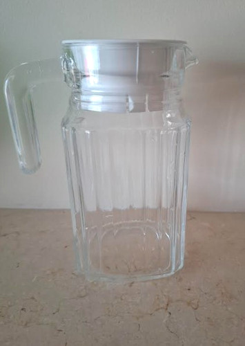 Slim clear ribbed glass - clear, fridge