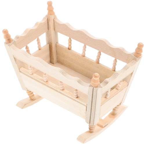 Miniature wooden crib cot - crib, for