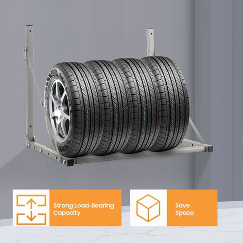 Car tyre rack wall mounted - wall,