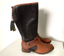 CAT Sabrina Canvas Boots Back Zip Tall Caterpillar Boot P308077 Women's Size 7.5