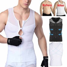 Men's Body Slimming Tummy Shaper Belly Compression Vest Waist Girdles Undershirt