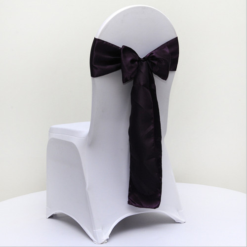 Deep purple satin chair - deep,
