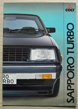 MITSUBISHI COLT SAPPORO TURBO Car Sales Brochure 1982 #0482