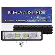 12V LED Work Light Single Row 4 Hole Aluminum Housing for Boat Truck Trailer