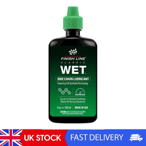 Wet bike chain - wet,