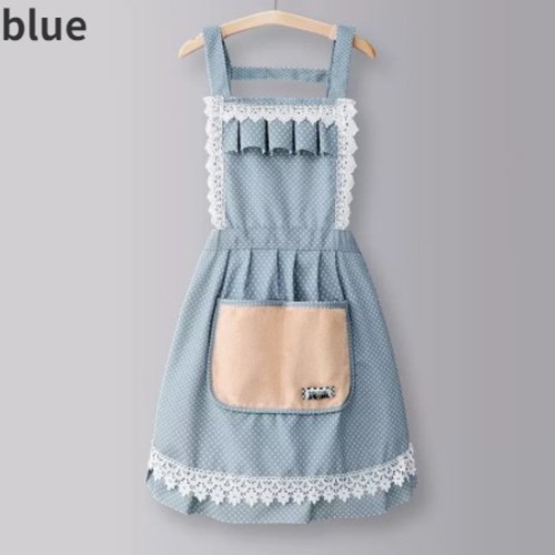 Women maid lace ruffled apron - maid,