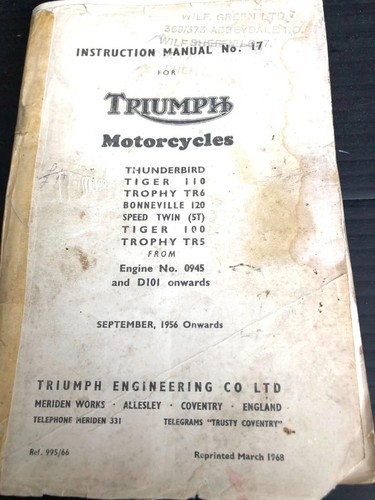 1968 triumph motor - motor, cycles