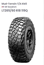 2X BF GOODRICH KM3 265/60/18 265 60 R18 119Q SUV/4X4 2656018 MUD TERRAIN T/A KM3