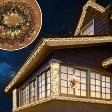 ANSIO® Christmas Lights 1000 LED 12m/39ft Cluster Tree Lights Warm White USED