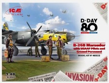 ICM 48322 B-26B Marauder w/USAAF Pilots & Personnel 1:48 Model Kit