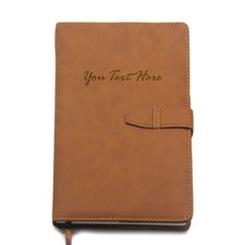 Personalised PU Leather Notebook Lined Journal Diary Notepad Engraved Your Text