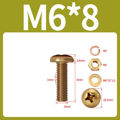 Brass phillips pan head - phillips,