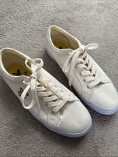Lyle & Scott Cream Canvas Shoes Size UK 7