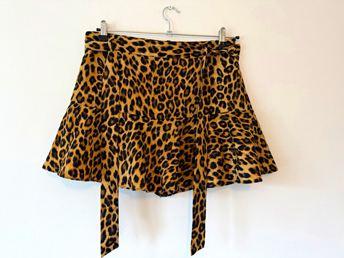 Zara leopard print tie front - print,