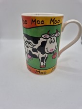Dunoon Funny Farm Mugs Cups Cow  By Jane Brookshaw