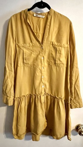 Zara yellow shirt dress - zara,