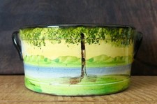 Hand Painted Handled Pot, By Torquay Pottery. Excellent Condition.