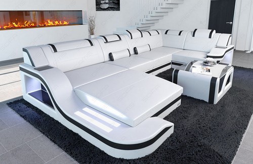 Sofa leather living area - leather,