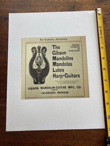 Vintage gibson mandolin ad - mandolin, co.