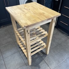 IKEA Bekvam Wooden Kitchen Trolley Beech Wood Butchers Block