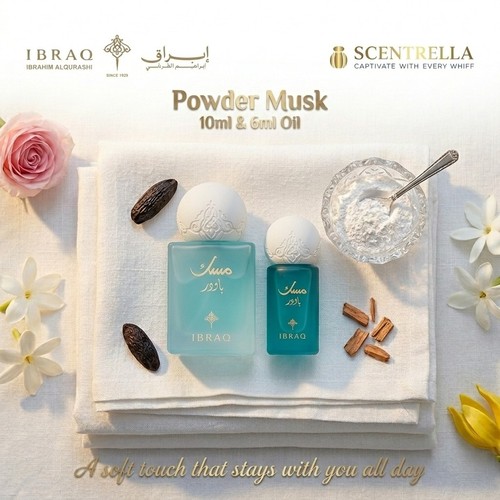 Ibraq musk powder mini 10ml - musk,