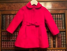Baby Girls' Autograph Red Winter Coat with Velvet Collar - 18-24 Months