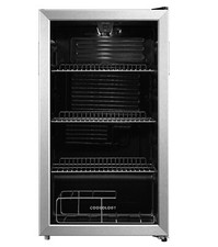 Cookology BC96BK 48cm Glass Door Beverage Cooler in Stainless Steel