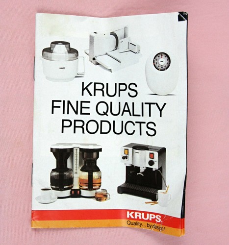 Vintage 1980 krups catalog - krups,
