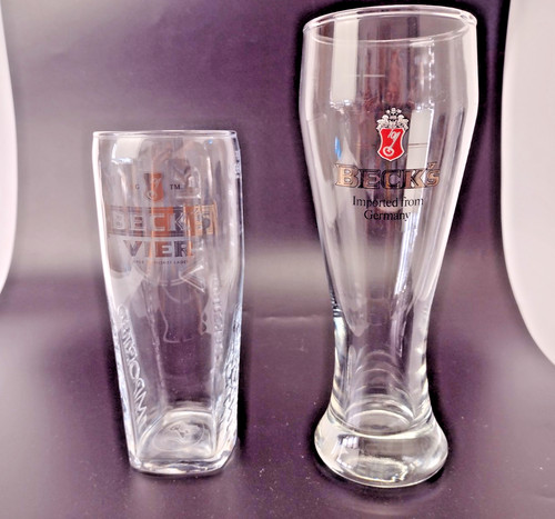 Becks pint glasses beer - becks, or