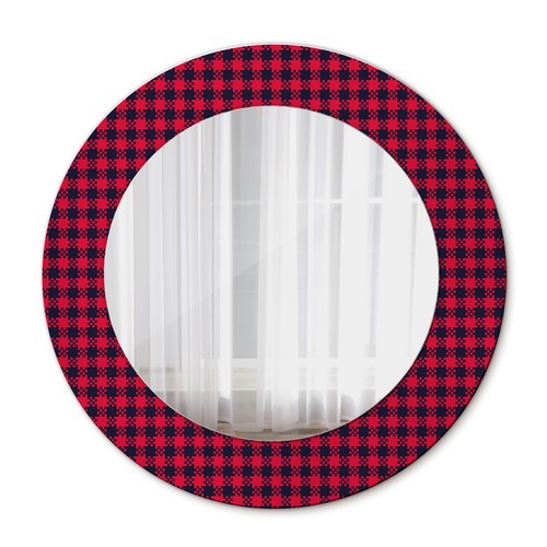 Ornate round mirror with - round,