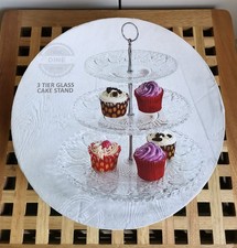Next Dine 3 Tier Glass Cake