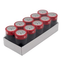 Alkaline Manganese D Cell Batteries 10 Pack