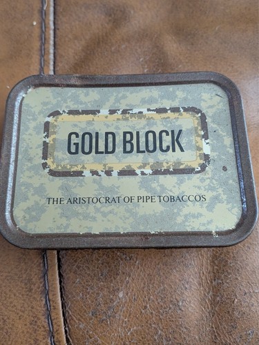 Vintage gold block pipe - vintage,