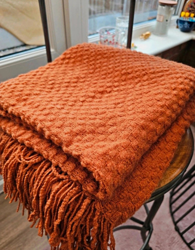 Large burnt orange textured - large,