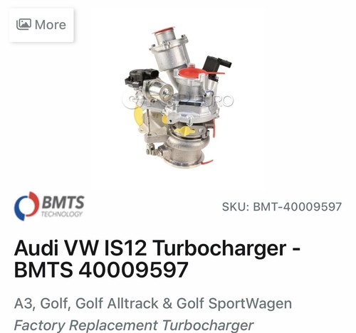 Audi is12 turbocharger - vw,