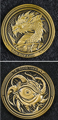 Metal rpg coins d2 dice - rpg,