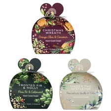 Christmas Hand Soap Mini Guest Soaps x 3 Vegan English Soap Handmade 20g