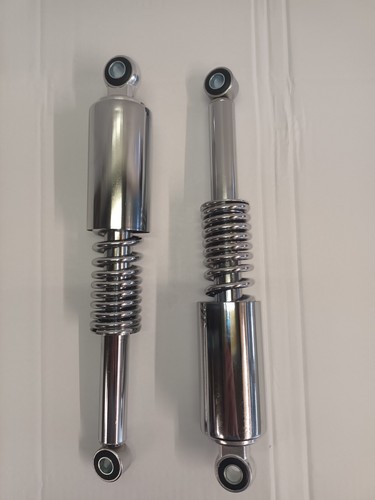 Motorcycle chrome twin shock - motorcycle,