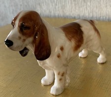 ROYAL DOULTON DOG COCKER SPANIEL No.HN 1037 SMALL WHITE &  BROWN GLOSS PERFECT A