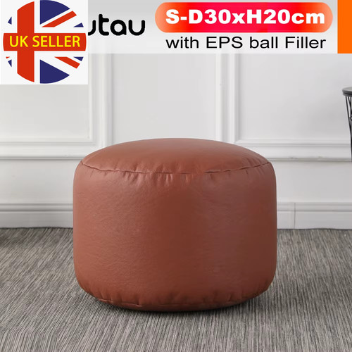 Small round faux leather - small,